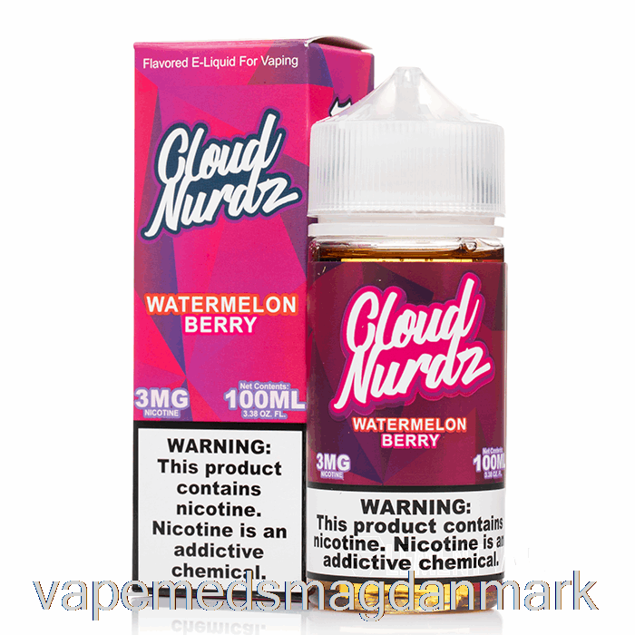 Vape Væske Vandmelon Bær - Cloud Nurdz - 100ml 0mg